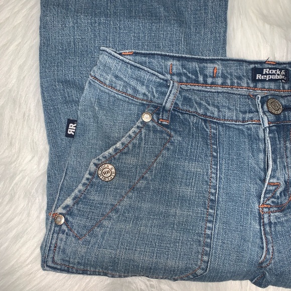 Rock & Republic size 27 bootcut jeans H08 - Picture 5 of 6